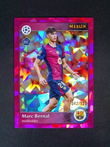 Marc Bernal 2024 Topps Merlin Chrome UEFA Pink Icy /125