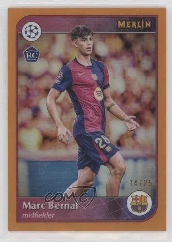 Marc Bernal 2024 Topps Merlin UEFA Club Competitions Orange Refractor /25