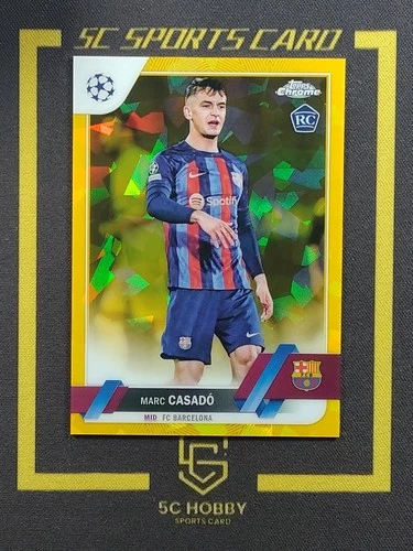 Marc Casado 2023 Topps Chrome UEFA Sapphire Yellow /99