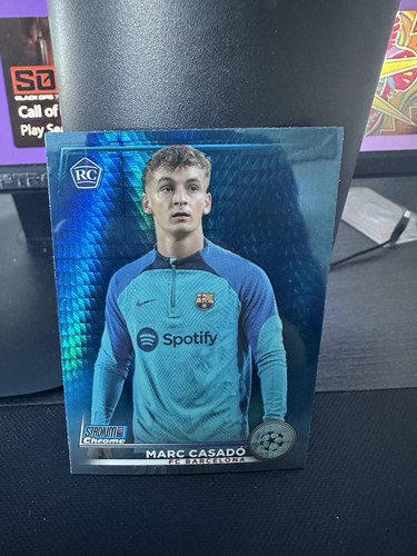 Marc Casado 2023 Topps Stadium Club Cromo UEFA Blue Refractor