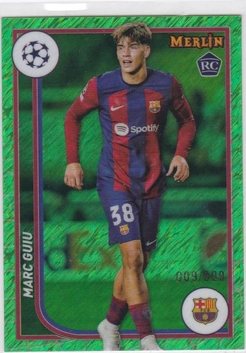 Marc Guiu 2023 Topps Chrome Merlin Green Shimmer /399