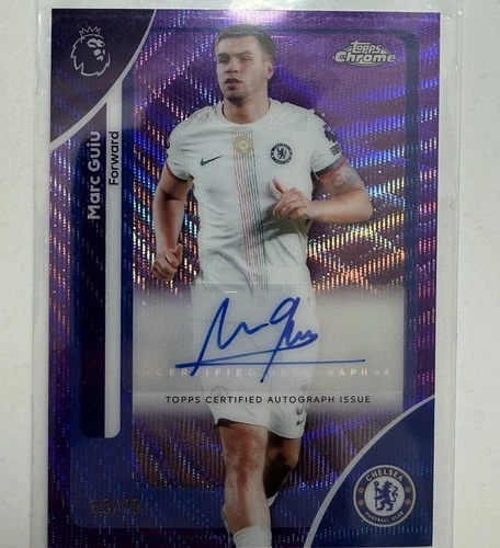 Marc Guiu 2026 Topps Chrome Premier League Viola Rifrattore /75