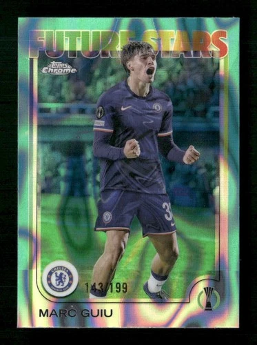 Marc Guiu 2024 Topps Chrome UEFA Aqua Lava Refractor /199