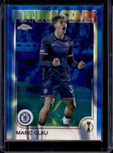 Marc Guiu 2024 Topps Chrome UEFA Blue Lava Refractor /150