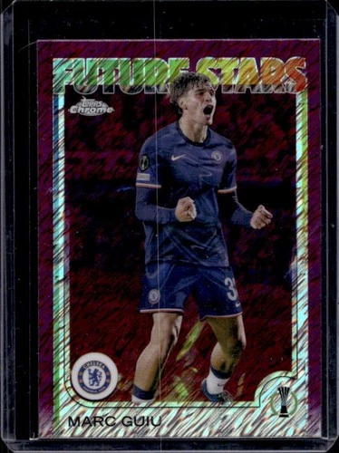 Marc Guiu 2024 Topps Chrome UEFA Magenta Shimmer Refractor