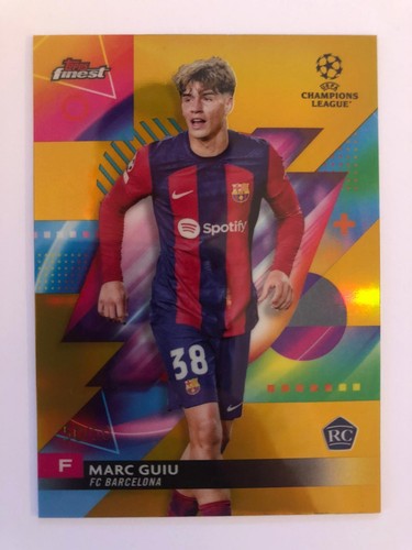 Marc Guiu 2024 Topps Finest UCL Chrome Gold /50