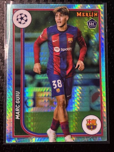 Marc Guiu 2023 Topps Merlin UEFA Club Aqua Prism