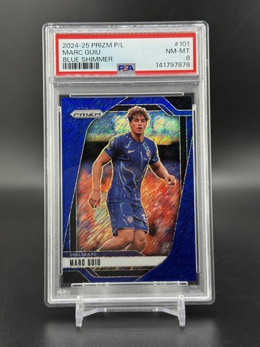 Marc Guiu 2024 Panini Prizm Premier League Blue Shimmer Prizm /8