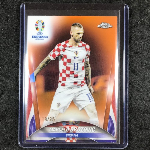 Marcelo Brozovic 2023 Topps Chrome UEFA Euro Orange /25