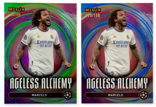 Marcelo 2024 Topps Merlin Chrome Green and Blue /99 and /150