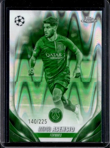 Marco Asensio 2023 Topps Chrome Night Vision Wave Refractor /225