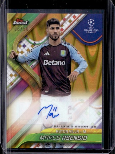Marco Asensio 2024 Topps Finest Gold RayWave Refractor /50