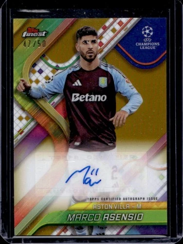 Marco Asensio 2024 Topps Finest Gold Refractor /50