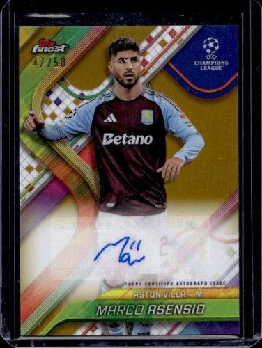 Marco Asensio 2024 Topps Finest Gold Refractor /50