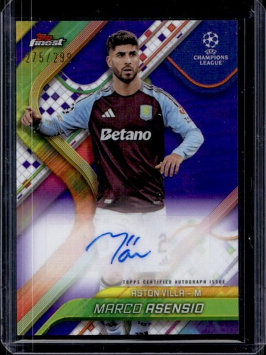 Marco Asensio 2024 Topps Finest Purple Refractor /299