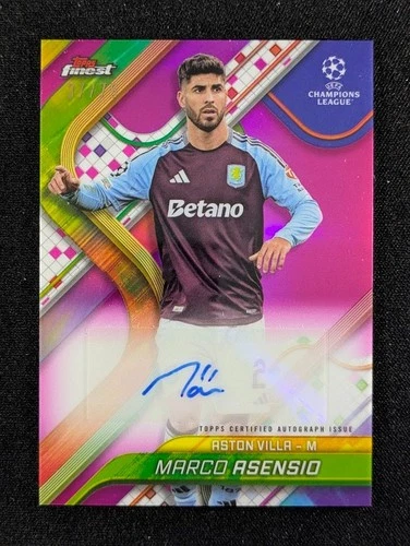 Marco Asensio 2024 Topps Finest UEFA Magenta Refractor 37/75