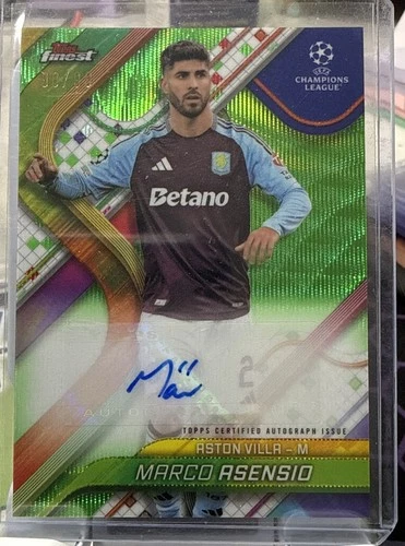 Marco Asensio 2024 Topps Finest UEFA Neon Green Wave /99