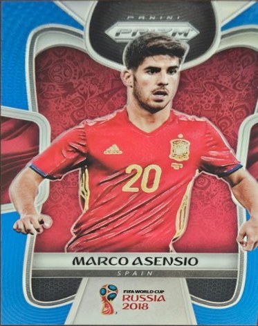 Marco Asensio 2018 Panini Prizm World Cup Blue Prizm /199