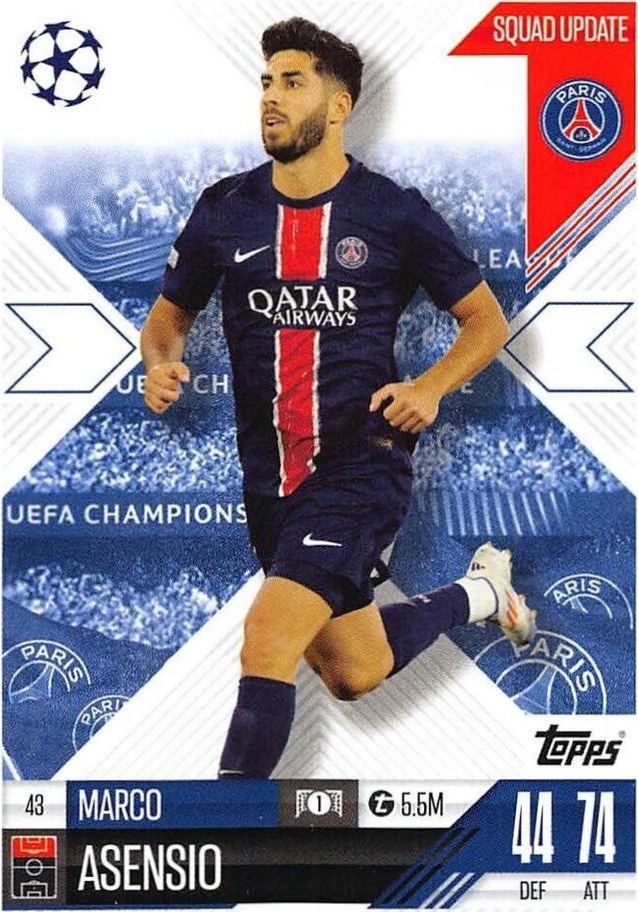Marco Asensio 2024 Topps Match Attax UEFA Club Competitions Extra