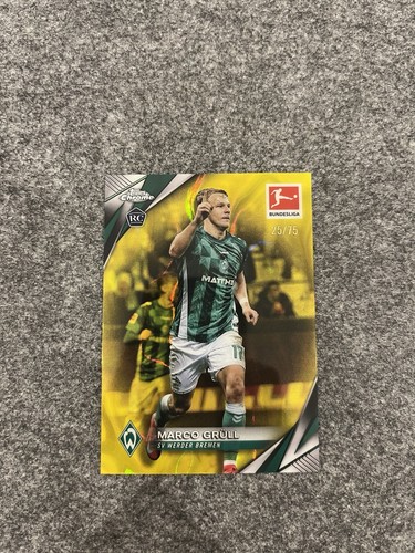 Marco Grull 2024 Topps Chrome Bundesliga Yellow Lava Refractor /75