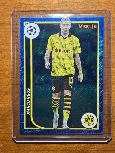 Marco Reus 2023 Panini Merlin Chrome Blue Shimmer /75