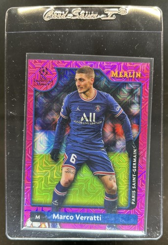 Marco Verratti 2021 Topps Merlin Chrome Pink Refractor /275
