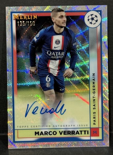 Marco Verratti 2022 Topps Merlin Chrome Wave Refractor /150