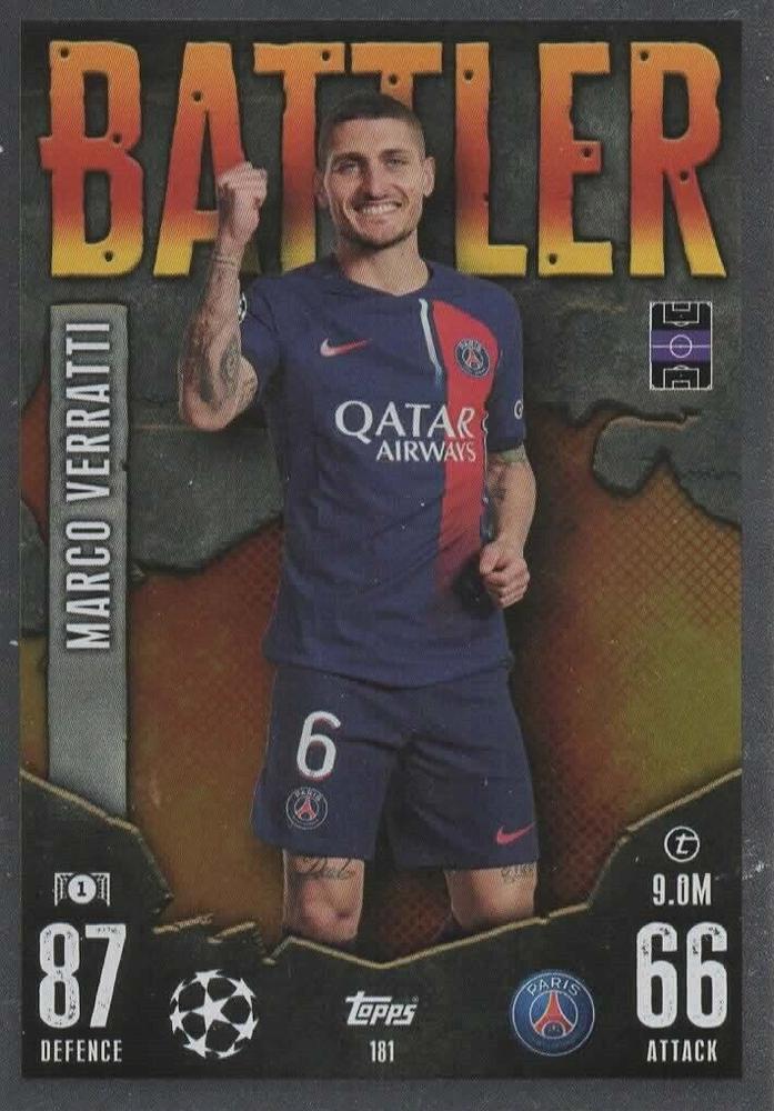 Marco Verratti 2023 Topps Match Attax UEFA Club Competitions