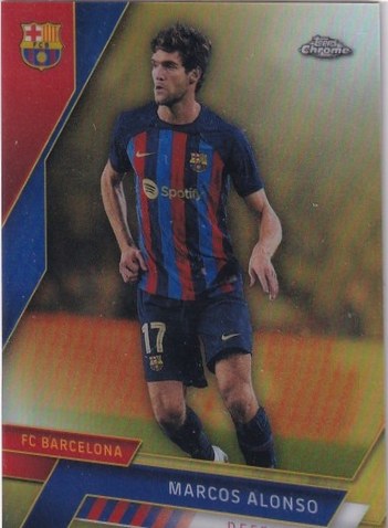 Marcos Alonso Topps Chrome Gold /50