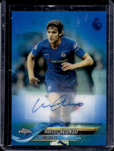 Marcos Alonso 2018 Topps Chrome Premier League Blue Refractor /150