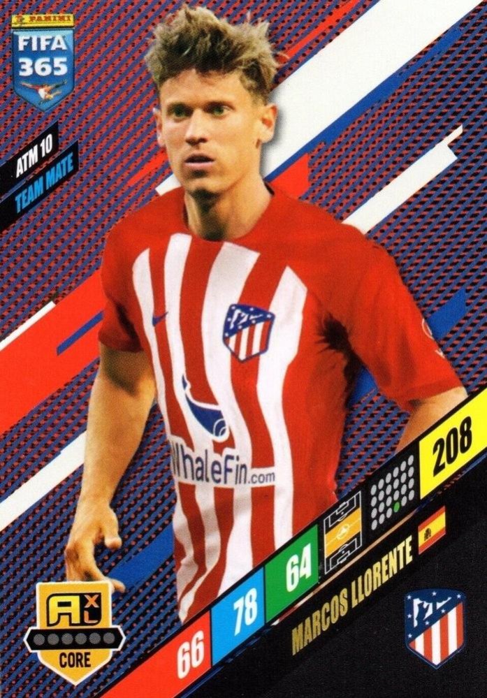 Marcos Llorente 2024 Panini Adrenalyn XL FIFA 365