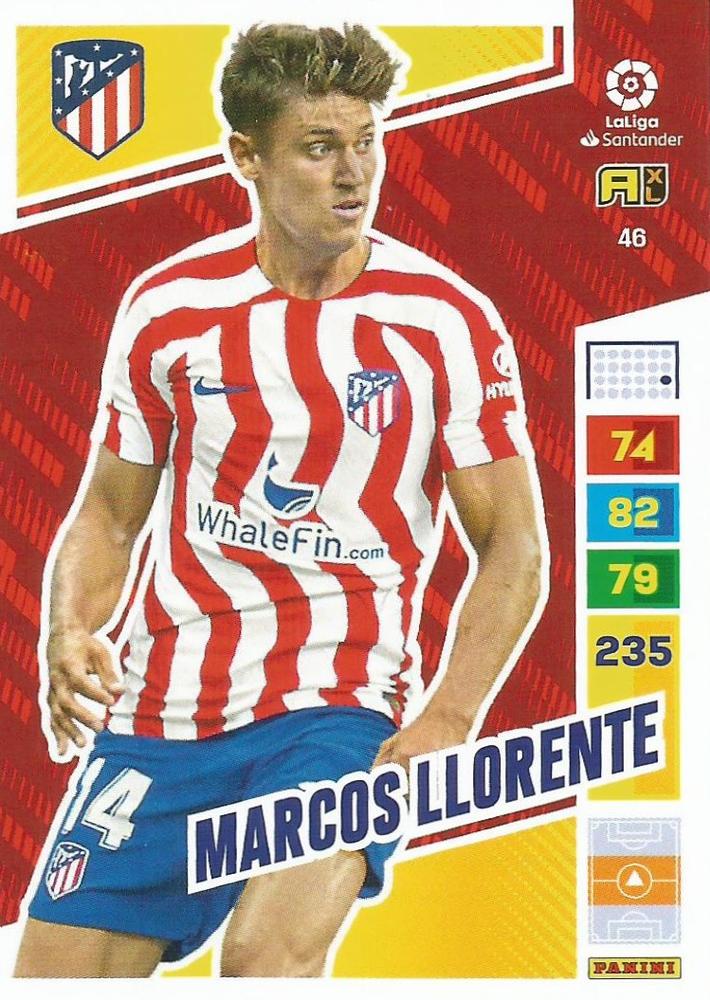 Marcos Llorente 2022 Panini Adrenalyn XL La Liga