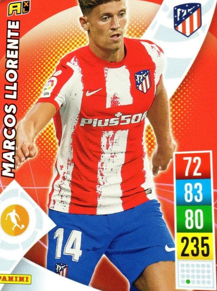 Marcos Llorente 2021 Panini Adrenalyn XL La Liga