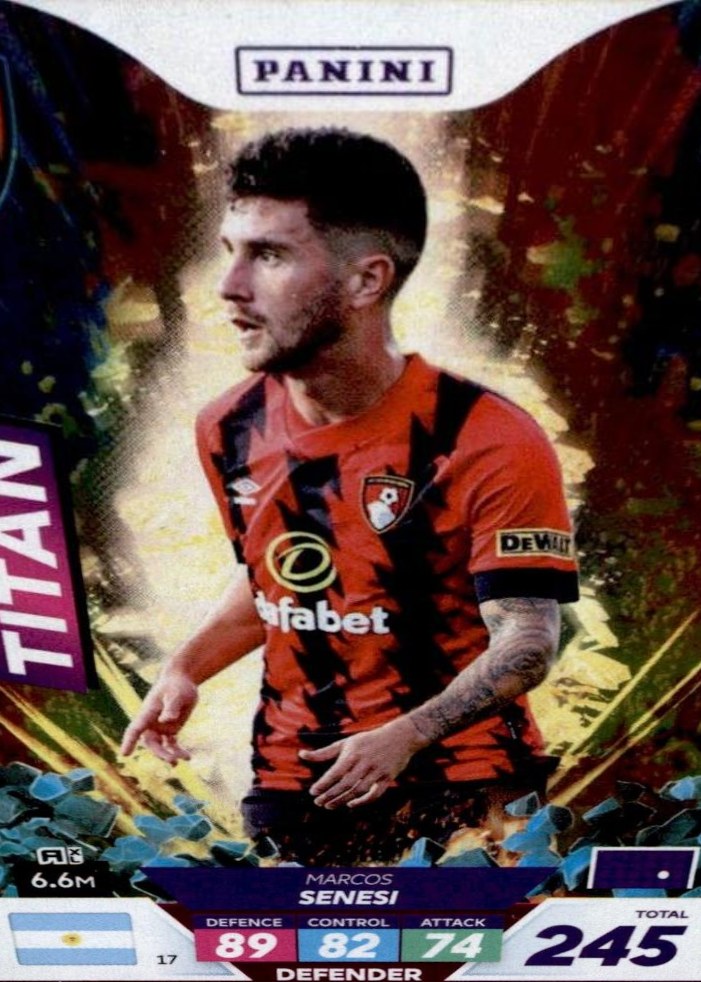 Marcos Senesi 2023 Panini Adrenalyn XL Premier League Plus