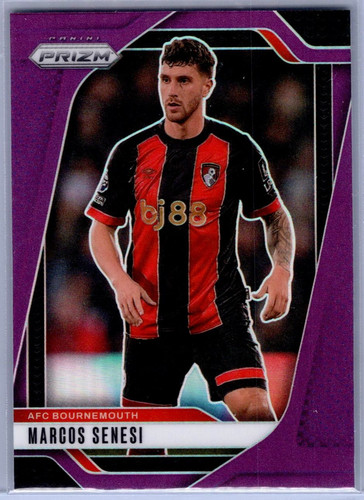 Marcos Senesi 2024 Panini Prizm Premier League Purple Prizm