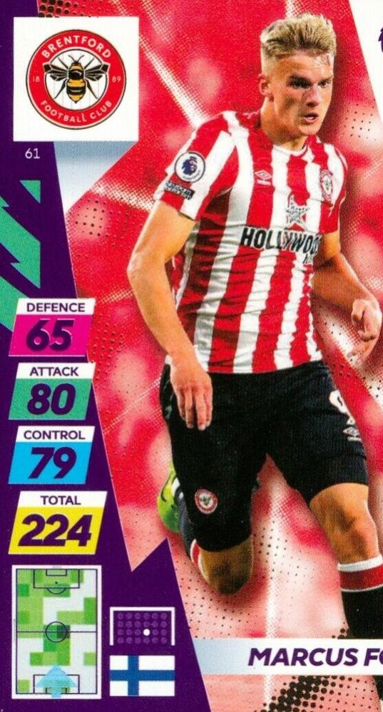 Marcus Forss 2021 Panini Adrenalyn XL Premier League Plus