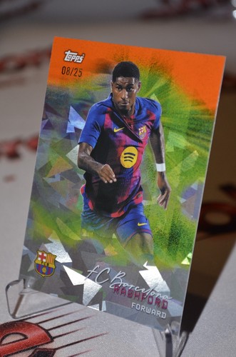 Marcus Rashford 2025 Topps FC Barcelona Team Set Cracked Ice /25