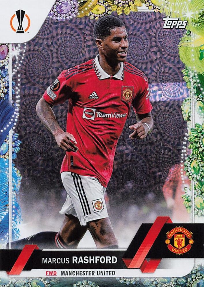 Marcus Rashford 2022 Topps UEFA Club Competitions Carnaval Edition