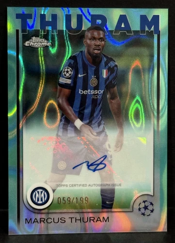 Marcus Thuram 2024 Topps Chrome Aqua Lava /199