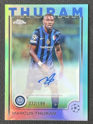 Marcus Thuram 2024 Topps Chrome Aqua Refractor /199
