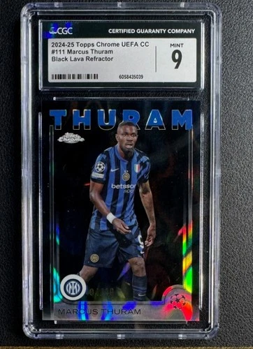 Marcus Thuram 2024 Topps Chrome Black Lava Refractor /10