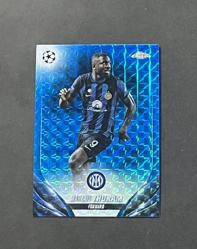Marcus Thuram 2024 Topps Chrome Blue Geometric Refractor /150