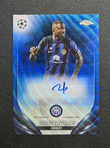 Marcus Thuram 2023 Topps Chrome Blue Wave Refractor /75