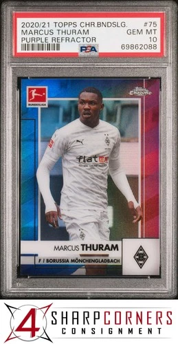 Marcus Thuram 2020 Topps Chrome Bundesliga Purple Refractor /299