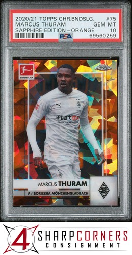 Marcus Thuram 2020 Topps Chrome Bundesliga Zaffiro Arancione /125