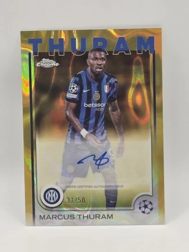 Marcus Thuram 2025 Topps Chrome Gold Lava Refractor /50