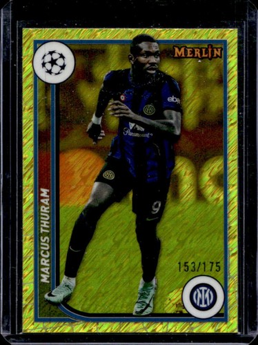 Marcus Thuram 2023 Topps Chrome Merlin Yellow Shimmer Refractor /175