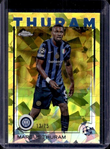 Marcus Thuram 2024 Topps Chrome Sapphire Yellow /75