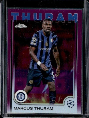 Marcus Thuram 2024 Topps Chrome UEFA Magenta Refractor /75