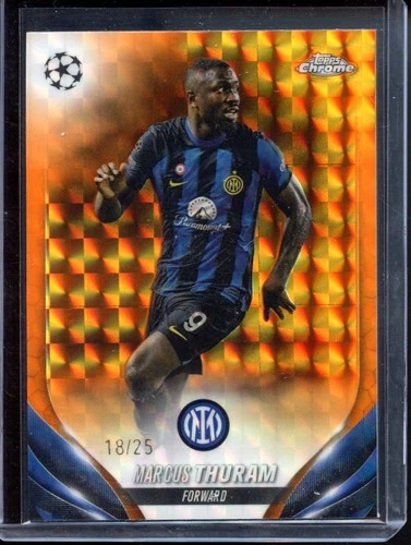 Marcus Thuram 2023 Topps Chrome UEFA Orange Geometric /25